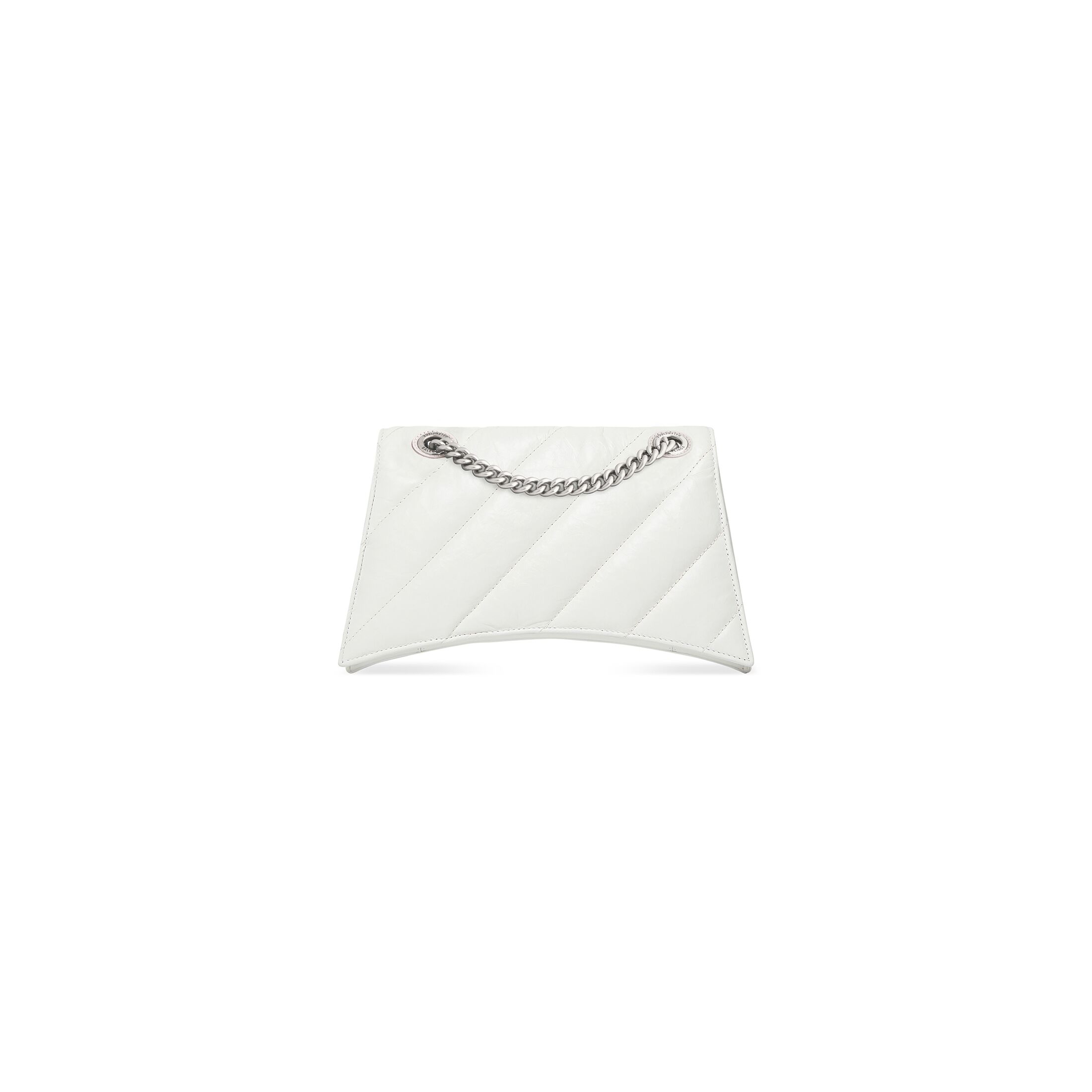 balenciaga Crush Small Chain Bag Quilted in Optic White 716351210J09001