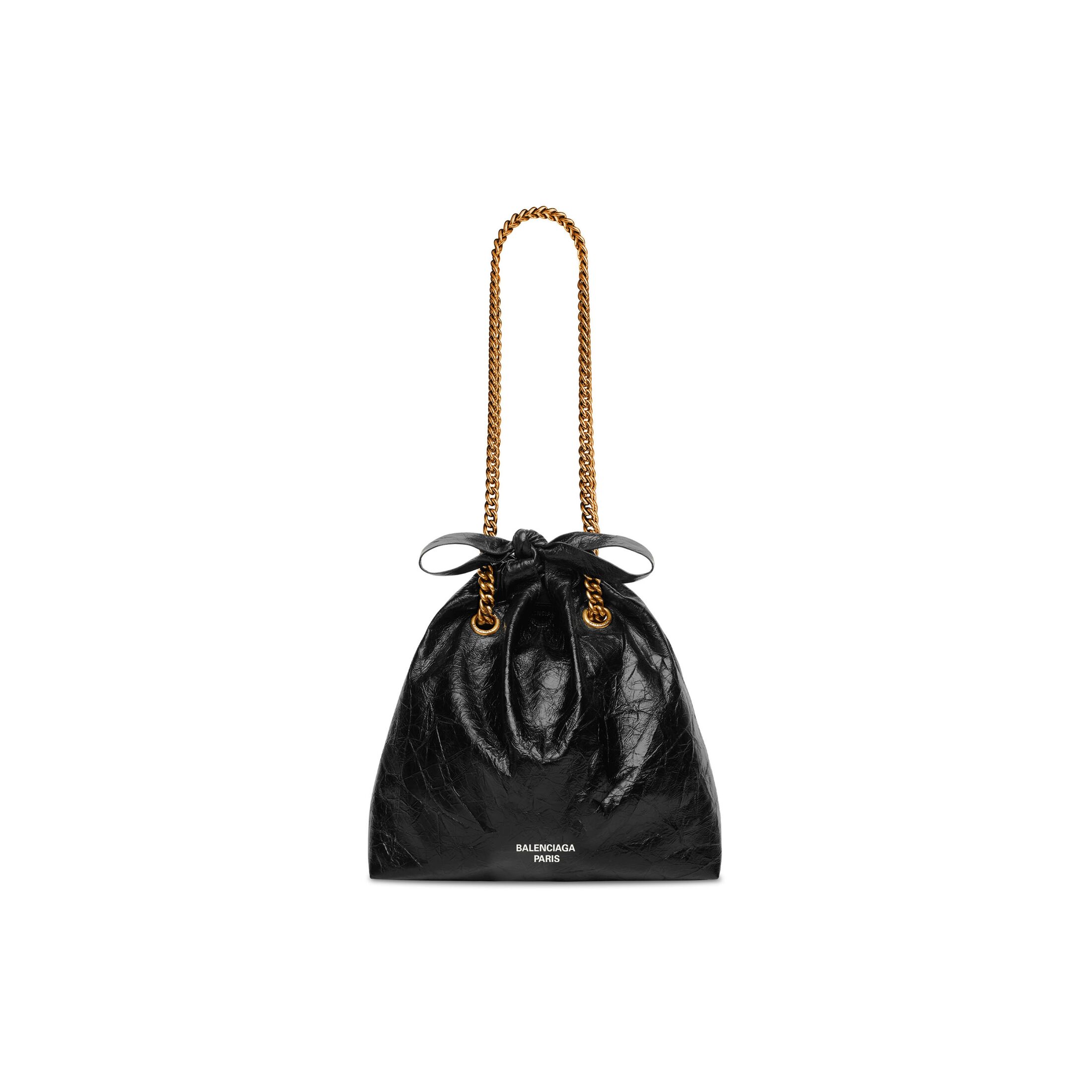 balenciaga Crush Small Tote Bag in Black 742942210IT1000