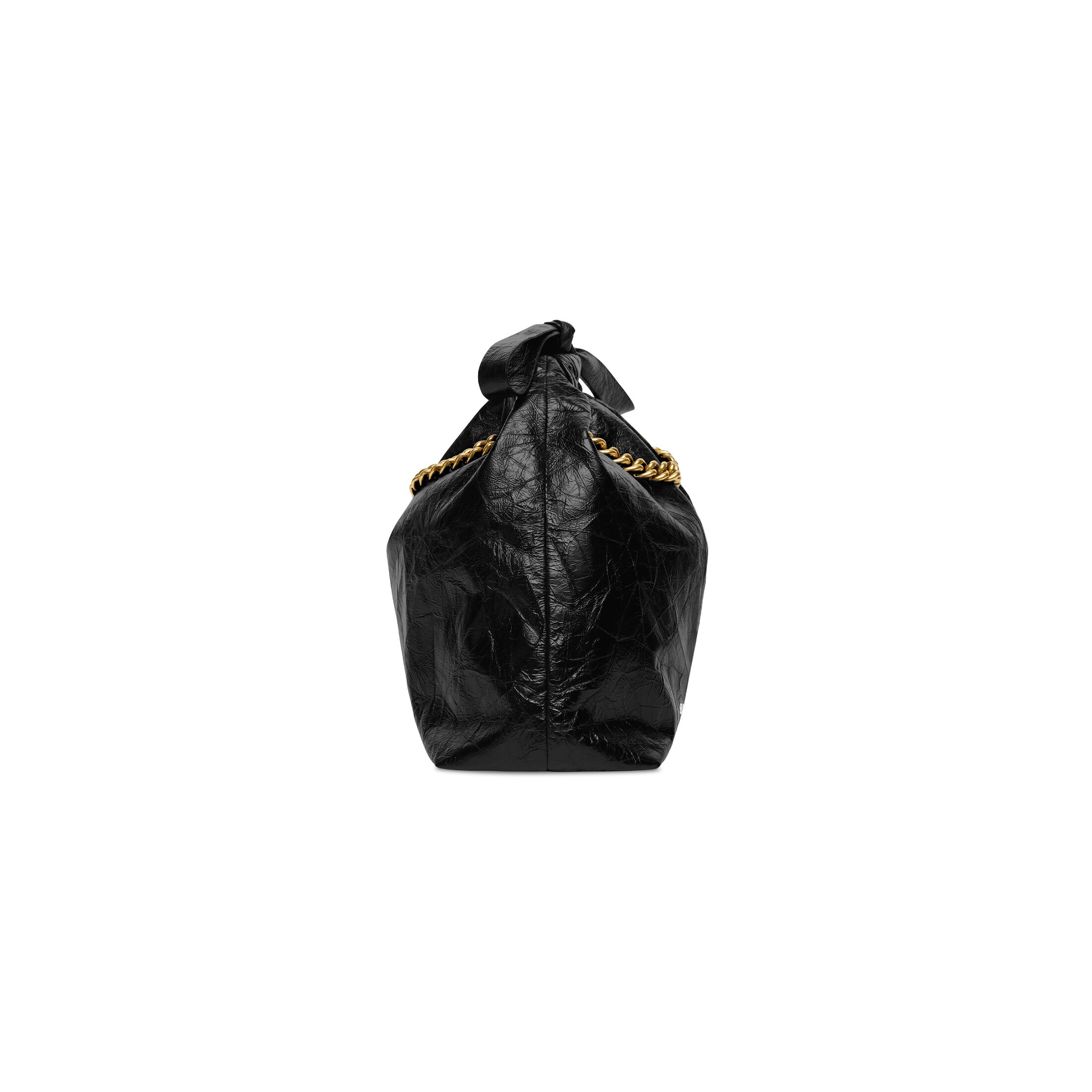 balenciaga Crush Small Tote Bag in Black 742942210IT1000