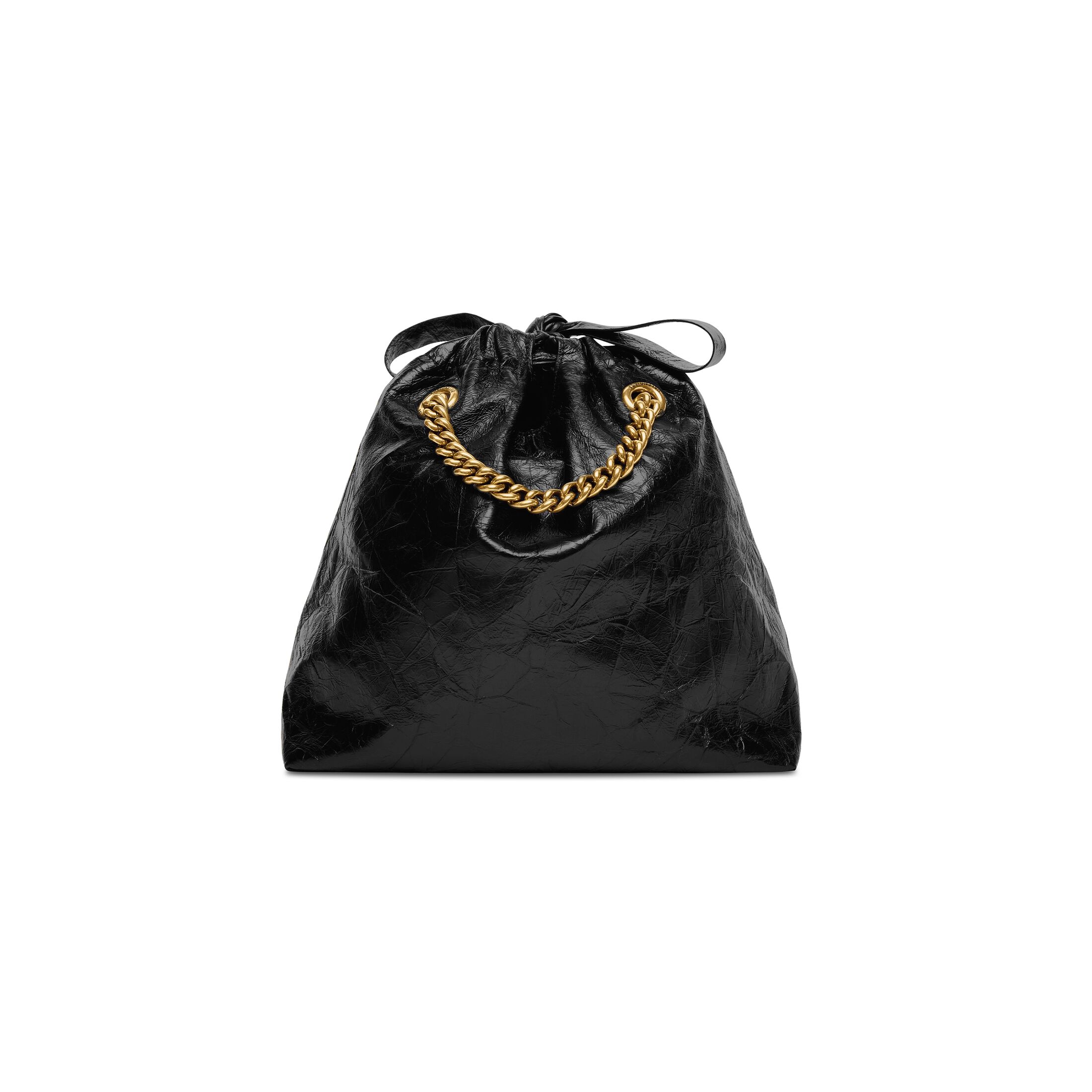 balenciaga Crush Small Tote Bag in Black 742942210IT1000