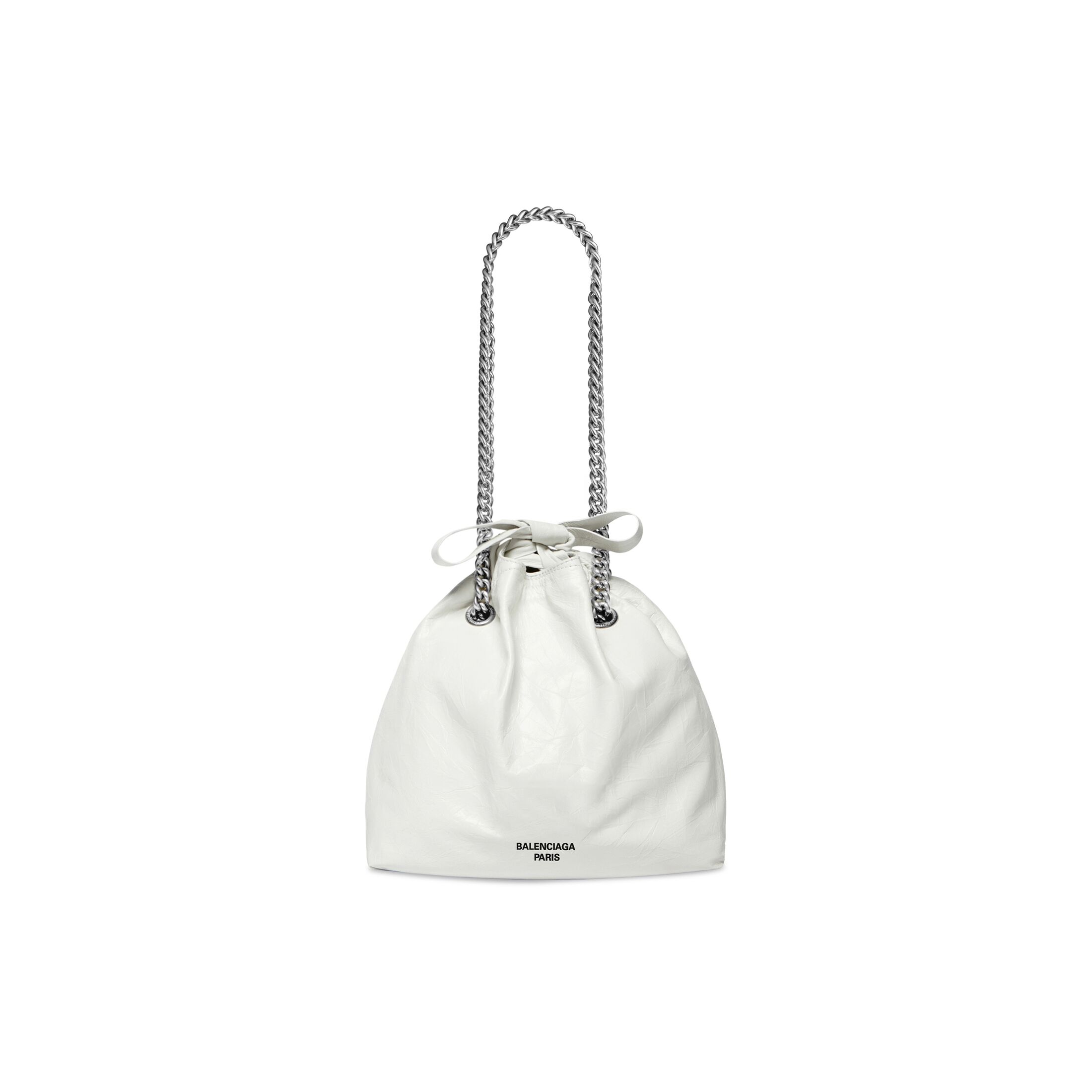 balenciaga Crush Small Tote Bag in Optic White 742942210IU9001