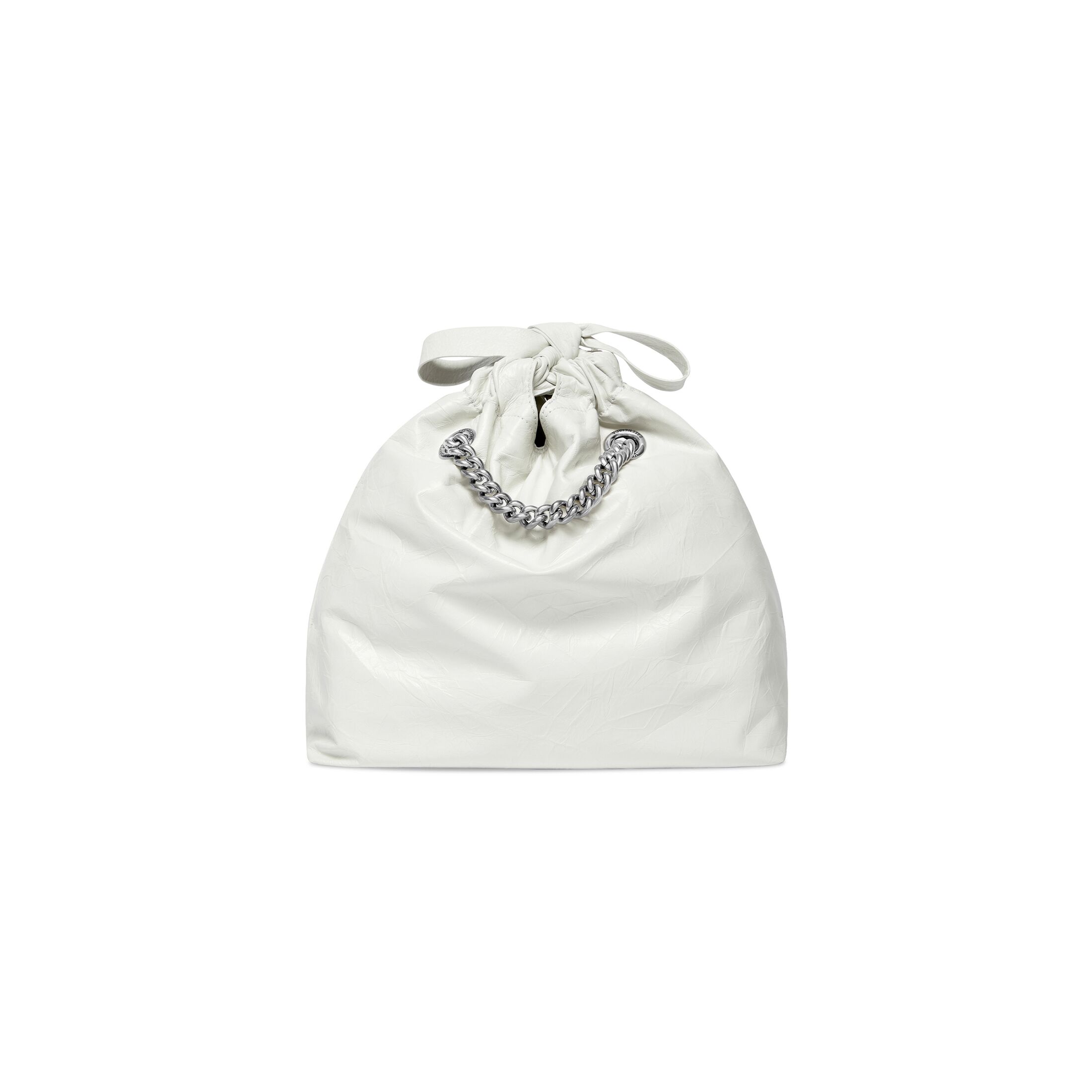 balenciaga Crush Small Tote Bag in Optic White 742942210IU9001