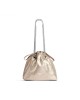 balenciaga Crush Small Tote Bag Metallized in Beige 7429422AATG9706