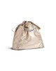 balenciaga Crush Small Tote Bag Metallized in Beige 7429422AATG9706