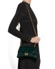 balenciaga Crush Xs Chain Bag Crocodile Embossed in Forest Green 736016210IX3038