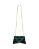 balenciaga Crush Xs Chain Bag Crocodile Embossed in Forest Green 736016210IX3038