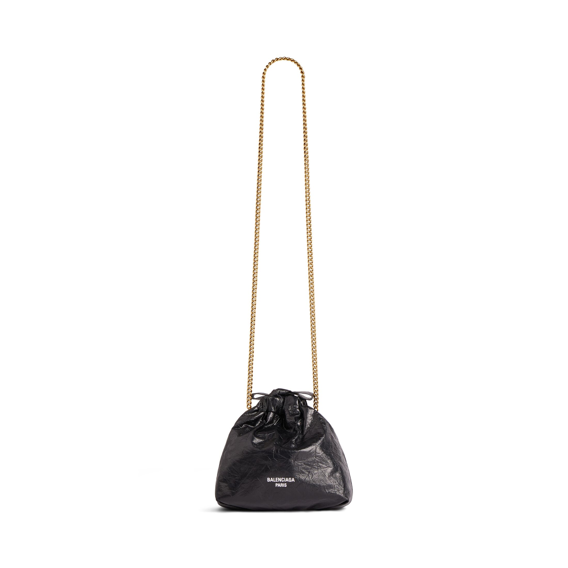 balenciaga Crush Xs Tote Bag in Black 7817962AAZS1000