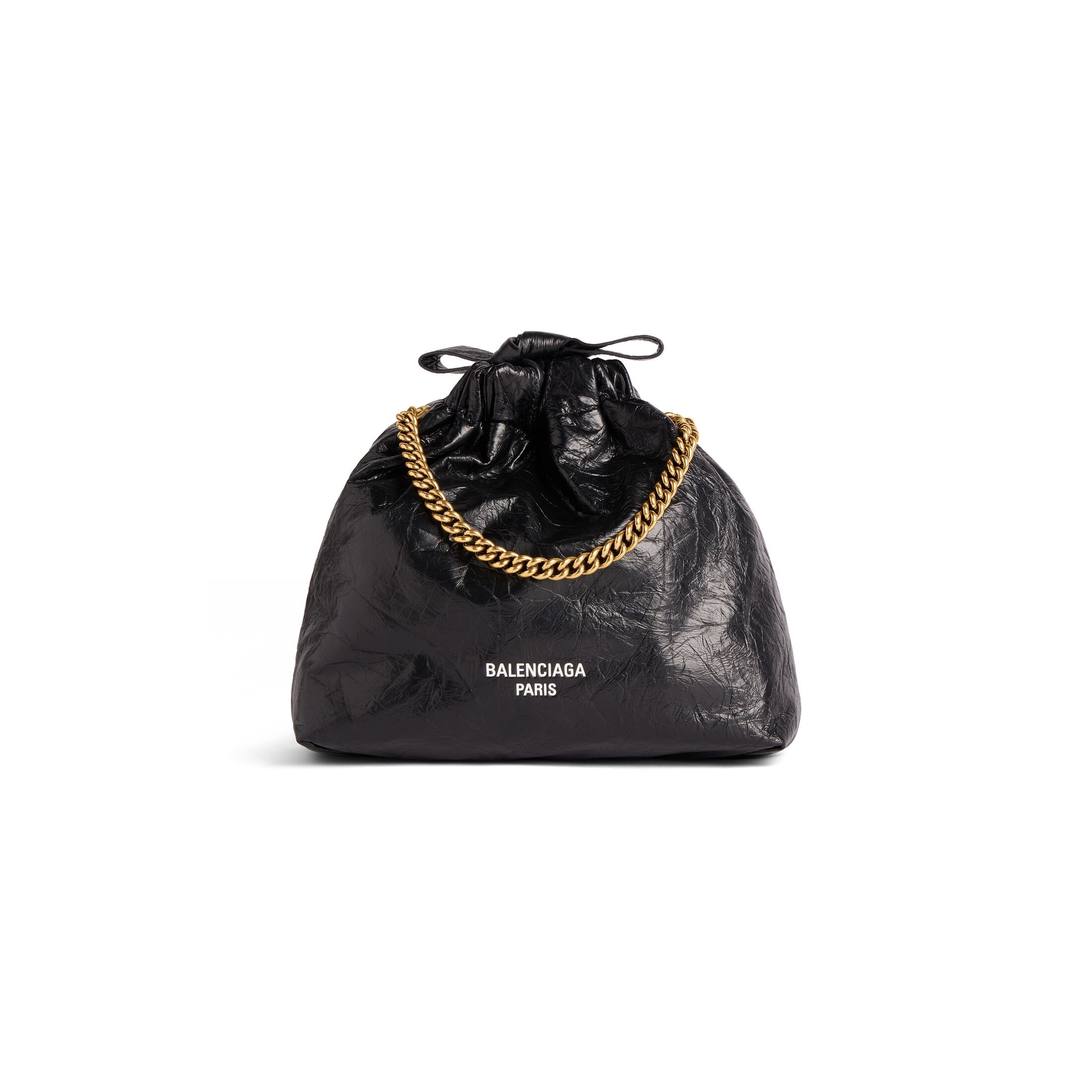 balenciaga Crush Xs Tote Bag in Black 7817962AAZS1000