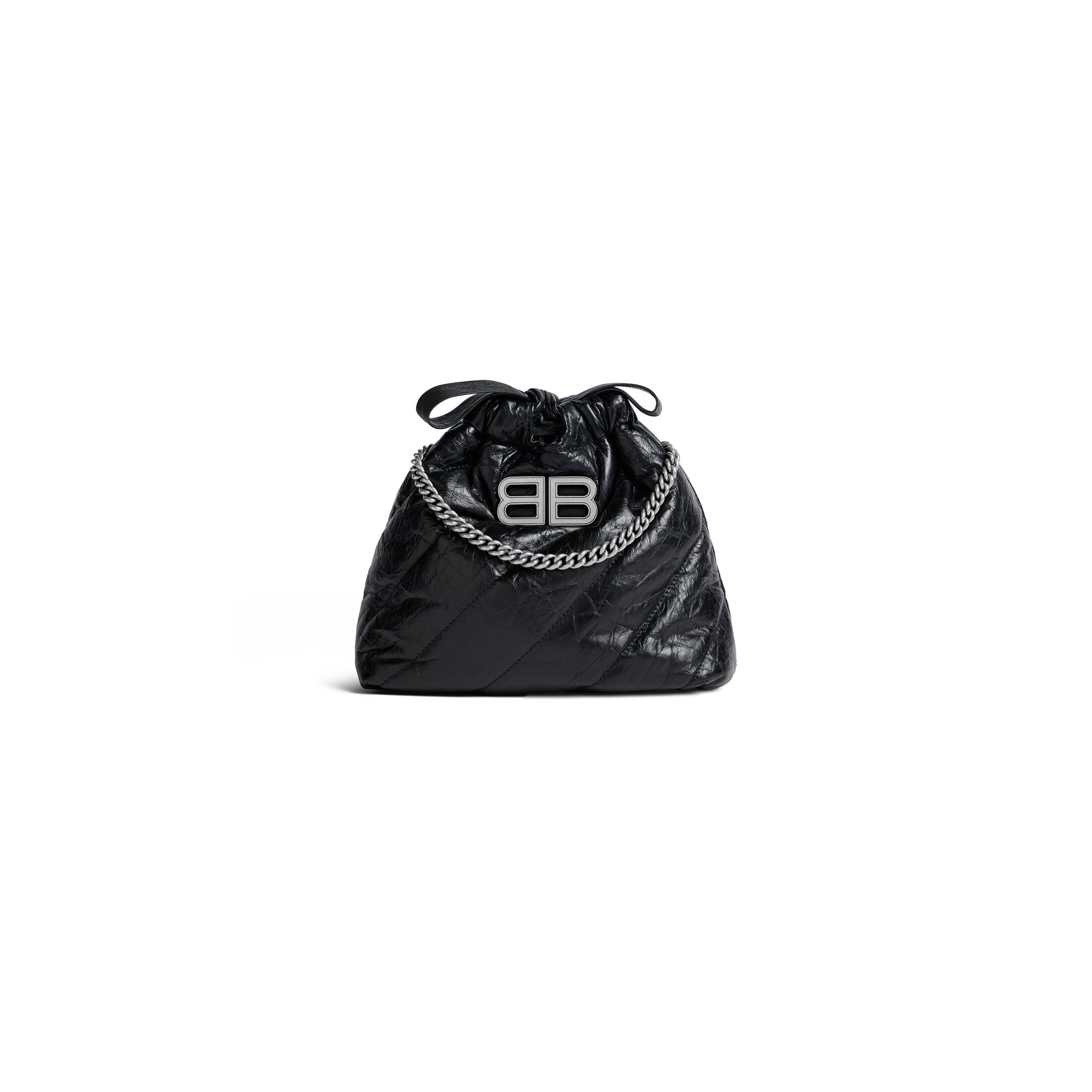 balenciaga Crush Xs Tote Bag Quilted in Black 781796210J01000