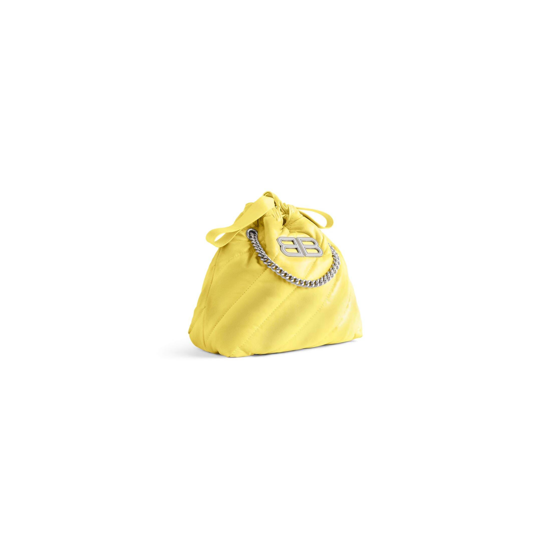 balenciaga Crush Xs Tote Bag Sprayed Quilted in Yellow 7817962AA1U3504