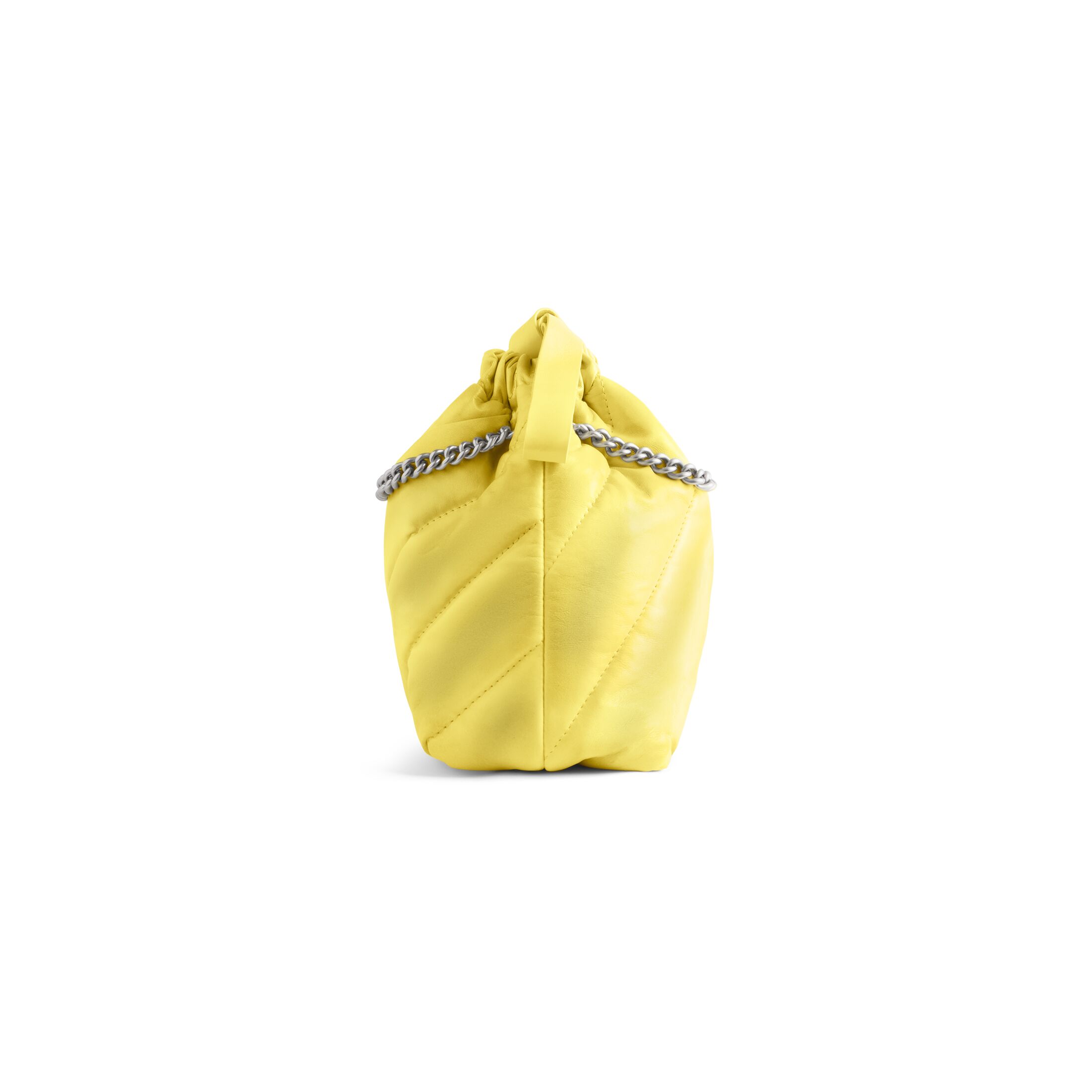 balenciaga Crush Xs Tote Bag Sprayed Quilted in Yellow 7817962AA1U3504