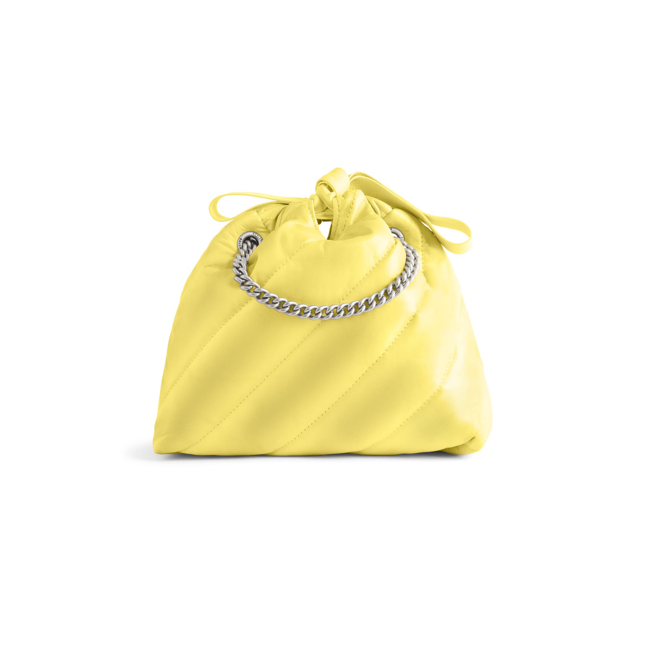 balenciaga Crush Xs Tote Bag Sprayed Quilted in Yellow 7817962AA1U3504