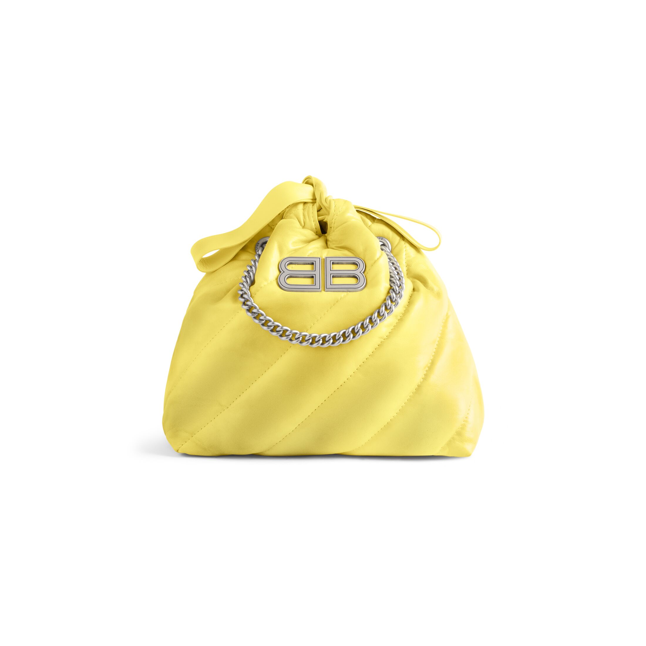 balenciaga Crush Xs Tote Bag Sprayed Quilted in Yellow 7817962AA1U3504