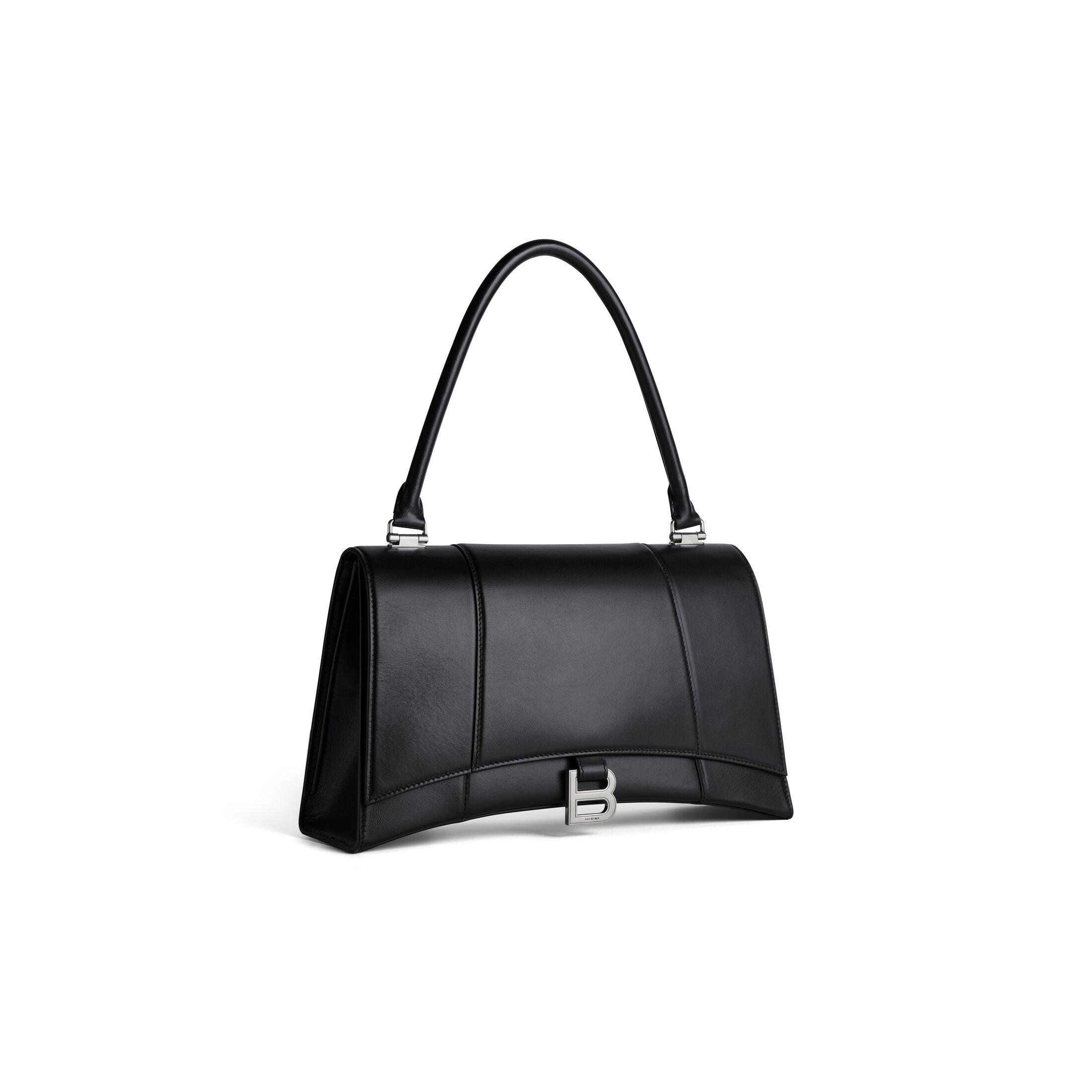 balenciaga Hourglass Hinge Medium Handbag in Black 7612112AAVC1000