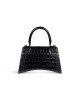 balenciaga Hourglass Small Handbag Crocodile Embossed in Black 5935461LR671000