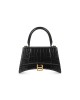 balenciaga Hourglass Small Handbag Crocodile Embossed in Black (2) 5935461LRGM1000