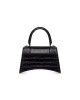 balenciaga Hourglass Small Handbag Crocodile Embossed in Black (2) 5935461LRGM1000