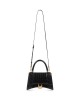 balenciaga Hourglass Small Handbag Crocodile Embossed in Black (2) 5935461LRGM1000