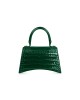 balenciaga Hourglass Small Handbag Crocodile Embossed in Forest Green 5935461LRGM3011