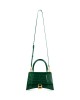 balenciaga Hourglass Small Handbag Crocodile Embossed in Forest Green 5935461LRGM3011