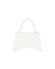 balenciaga Hourglass Small Handbag Crocodile Embossed in White 5935461LRGM9016