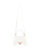 balenciaga Hourglass Small Handbag Crocodile Embossed in White 5935461LRGM9016