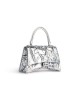 balenciaga Hourglass Small Handbag Crushed Effect in Silver 7514972AALR8110