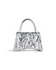 balenciaga Hourglass Small Handbag Crushed Effect in Silver 7514972AALR8110