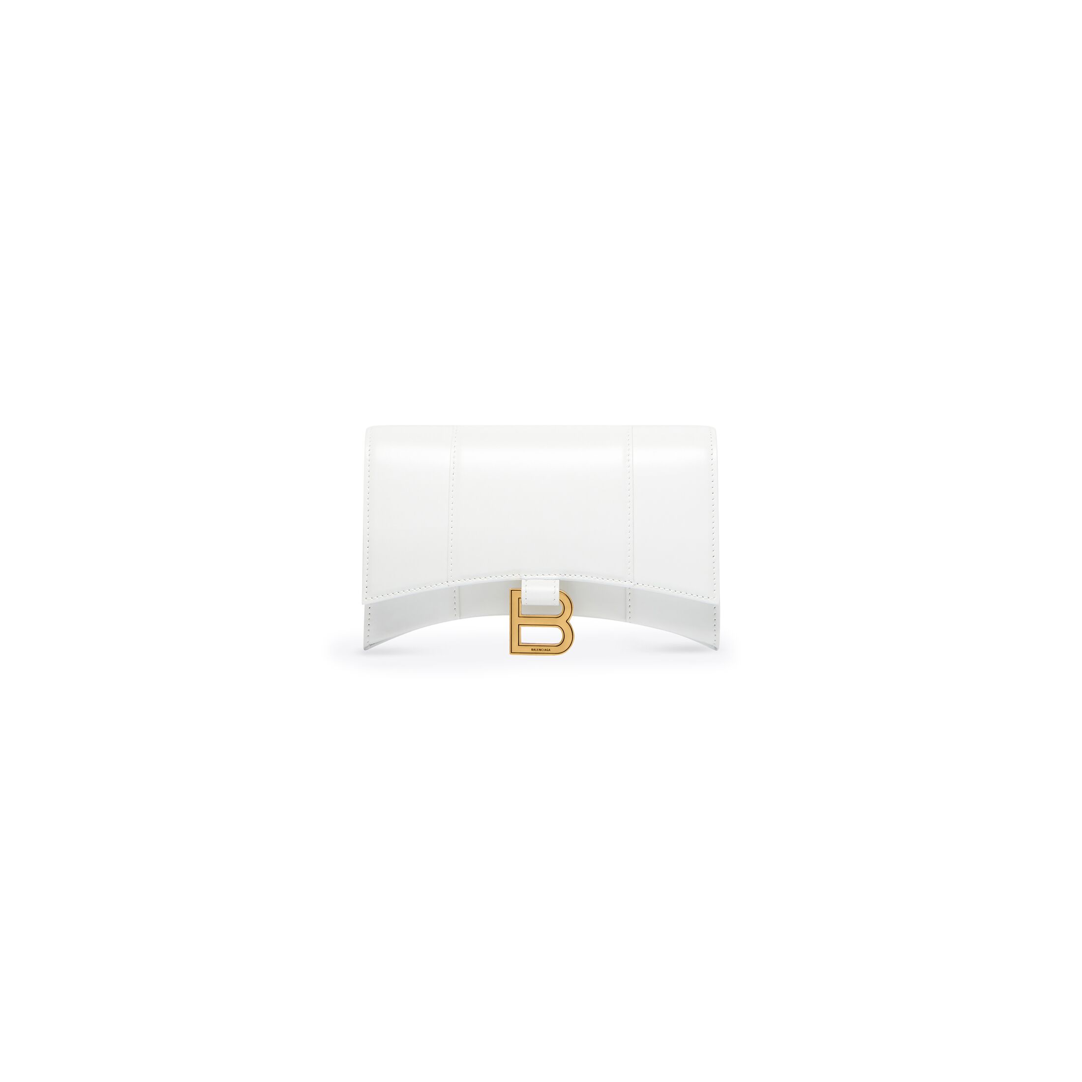 balenciaga Hourglass Wallet On Chain Box in White 6560501QJ4M9000