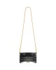 balenciaga Hourglass Wallet On Chain Crocodile Embossed in Black 6560501LRGM1000