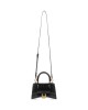 balenciaga Hourglass Xs Handbag Crocodile Embossed in Black (2) 5928331LRGM1000