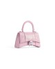 balenciaga Hourglass Xs Handbag Crocodile Embossed in Pink 5928331LR6Y6904