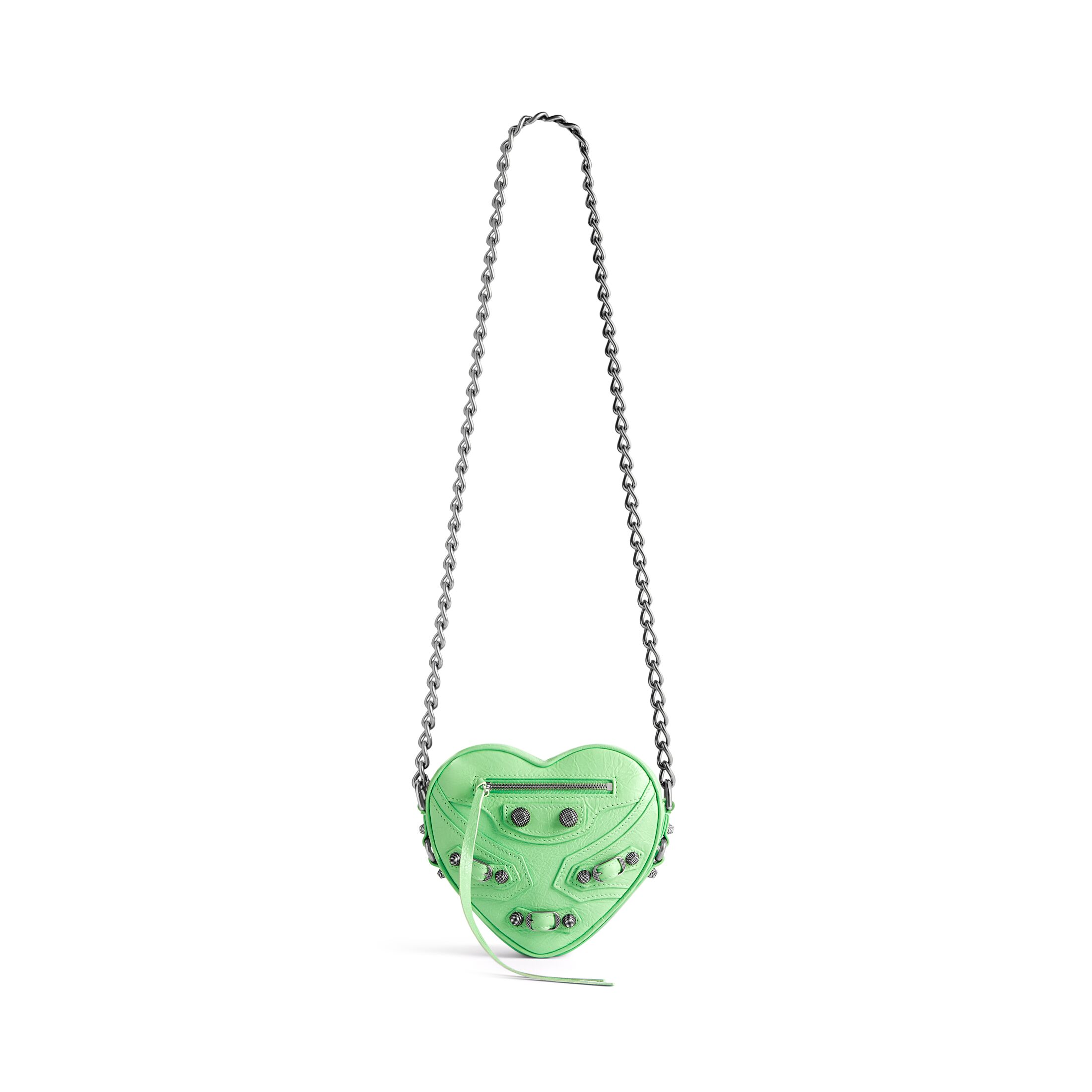 balenciaga Le Cagole Heart Mini Bag in Light Green 7227811VG9Y3823