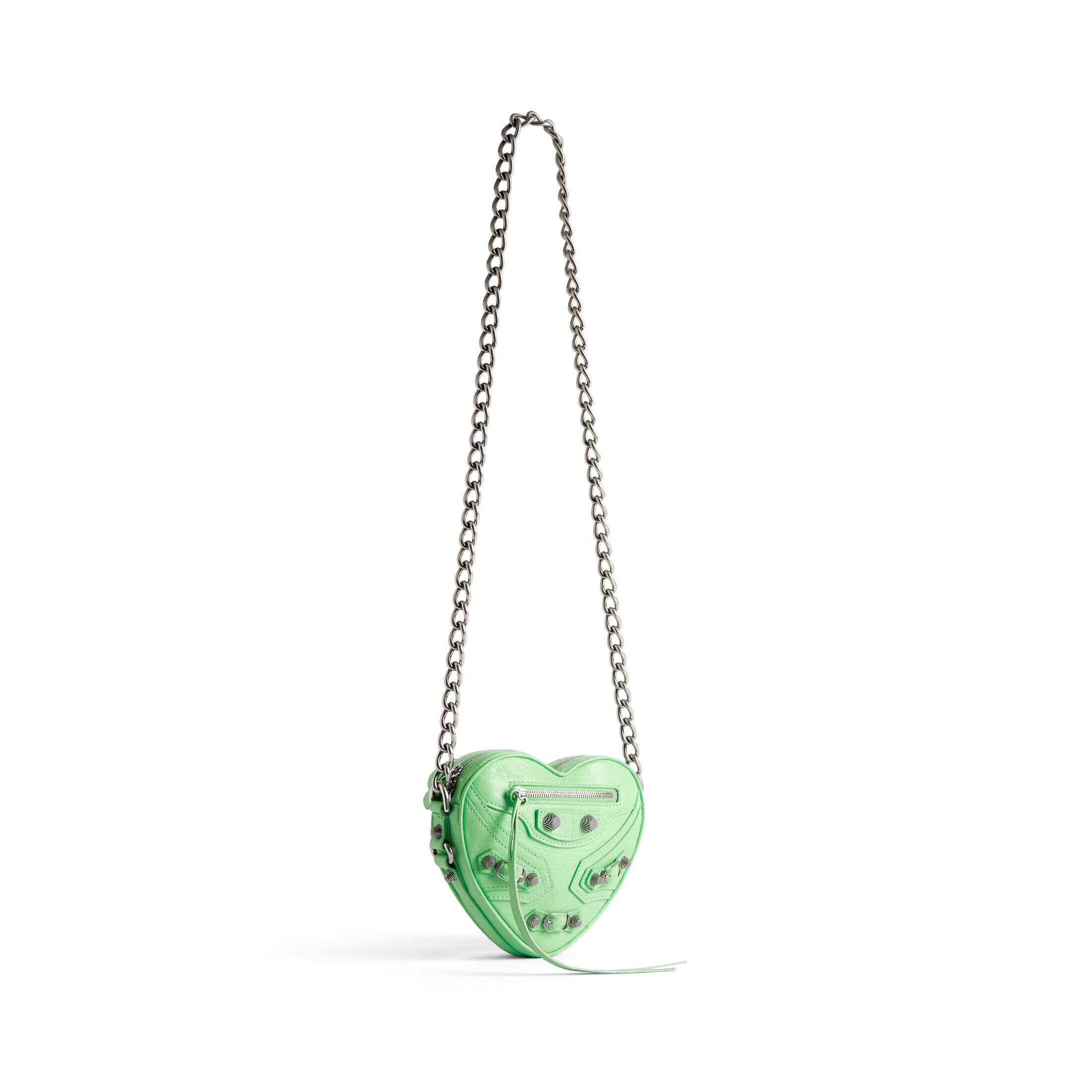 balenciaga Le Cagole Heart Mini Bag in Light Green 7227811VG9Y3823