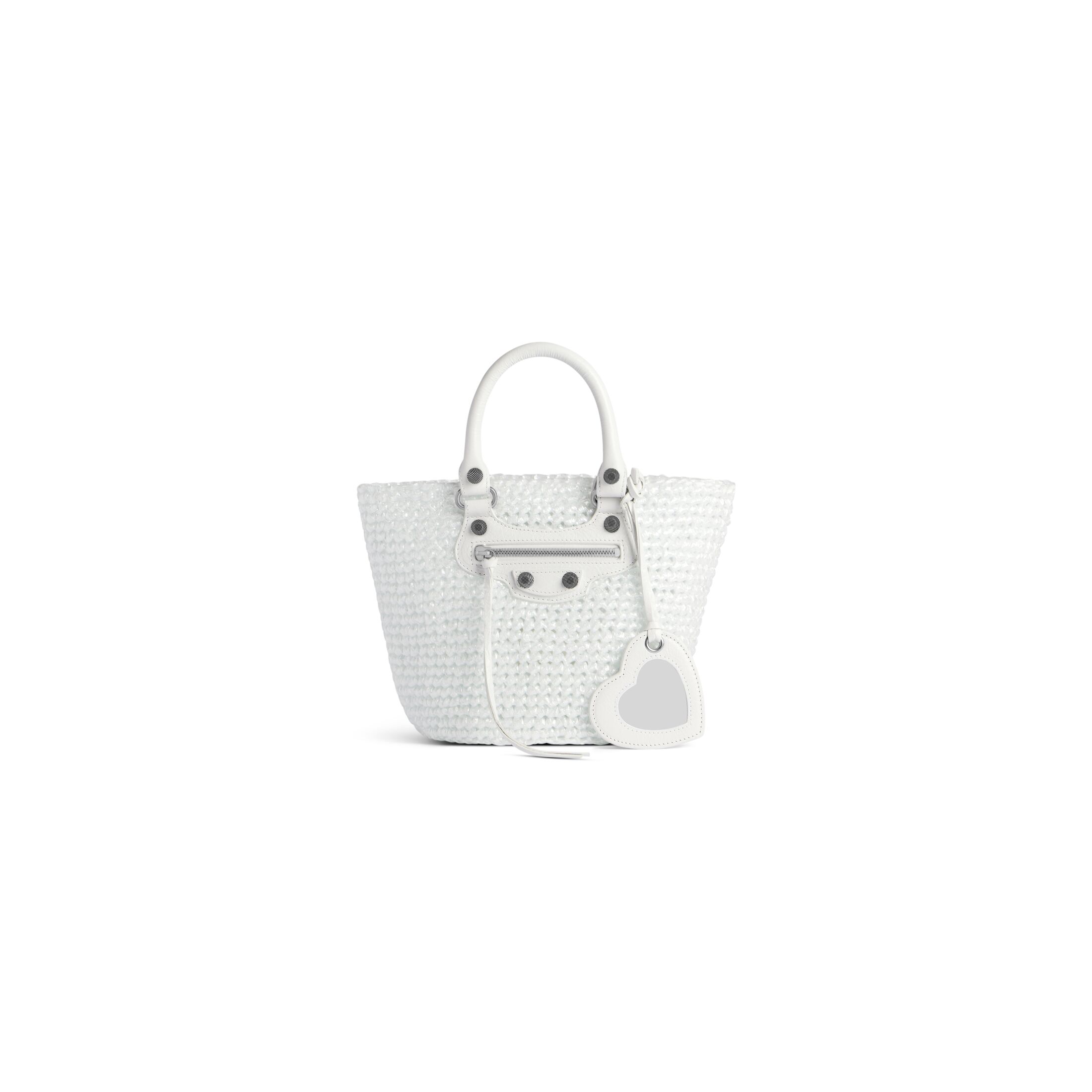 balenciaga Le Cagole Small Panier in White 7861872AA199044