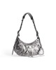 balenciaga Le Cagole Small Shoulder Bag Metallized in Silver 6713070GT3Y8103