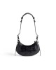 balenciaga Le Cagole Xs Shoulder Bag Crocodile Embossed With Rhinestones in Black 67130923EJY1000