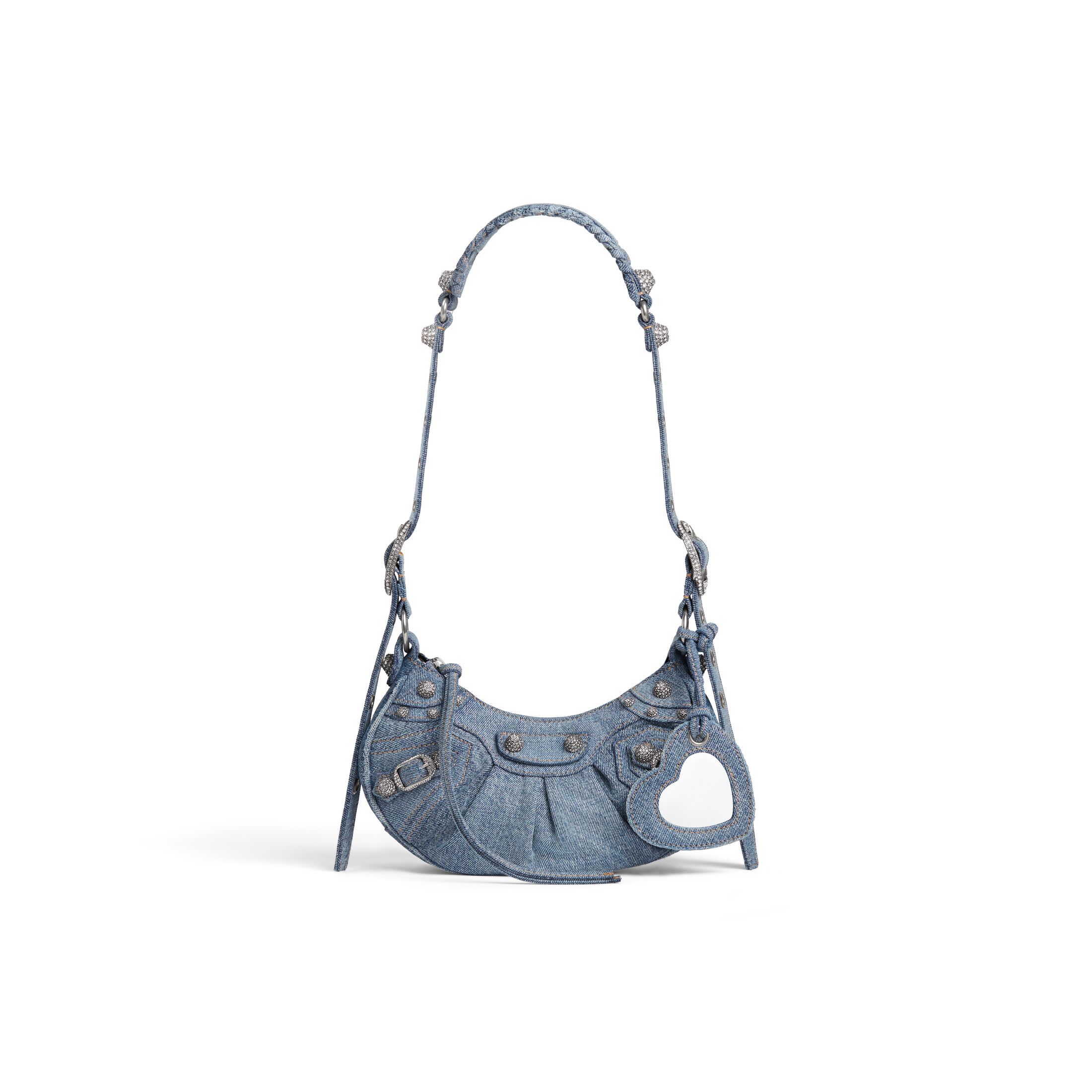 balenciaga Le Cagole Xs Shoulder Bag Denim in Blue 6713092109U4715