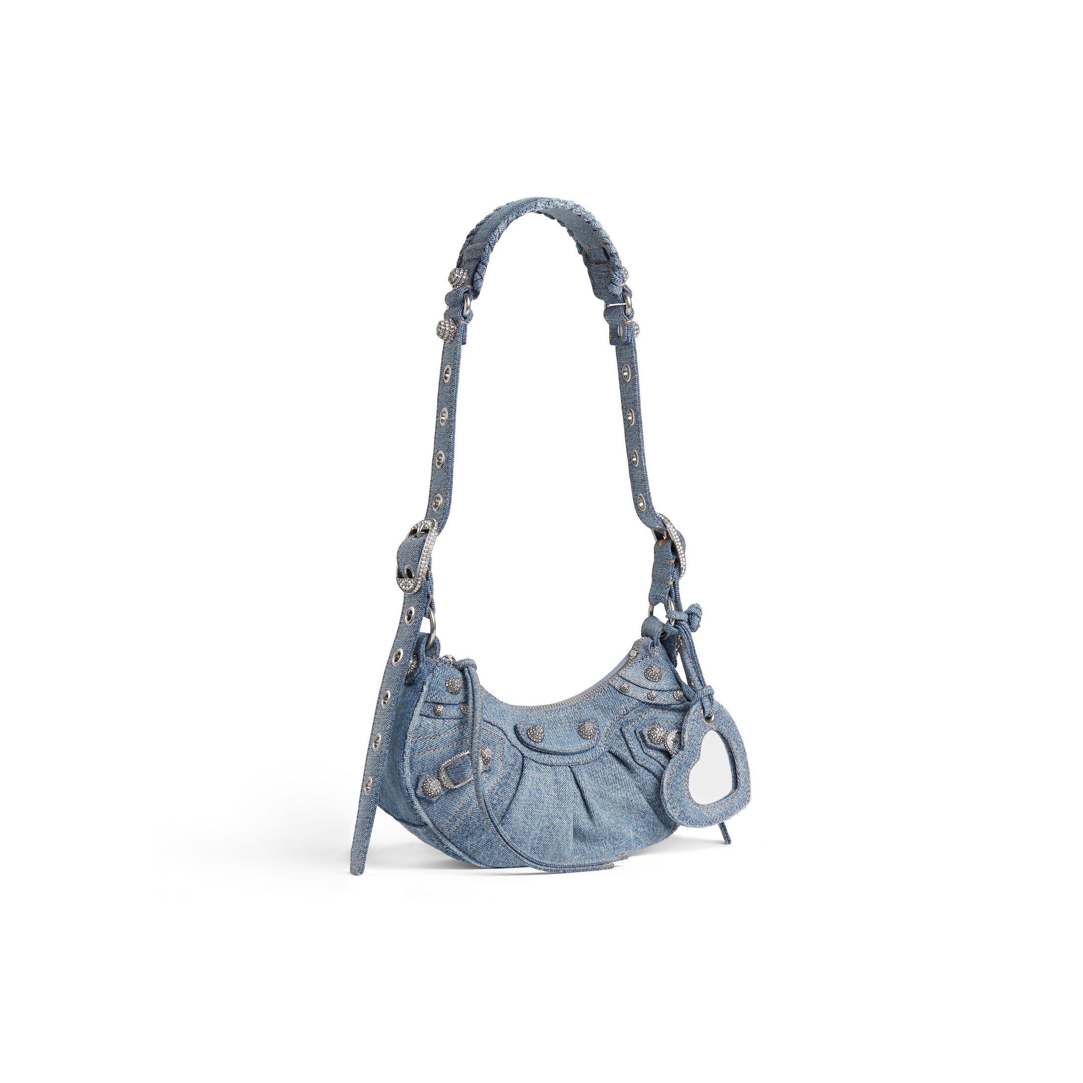 balenciaga Le Cagole Xs Shoulder Bag Denim in Blue 6713092109U4715