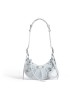 balenciaga Le Cagole Xs Shoulder Bag Denim With Rhinestones in Light Blue 6713092AABV4651