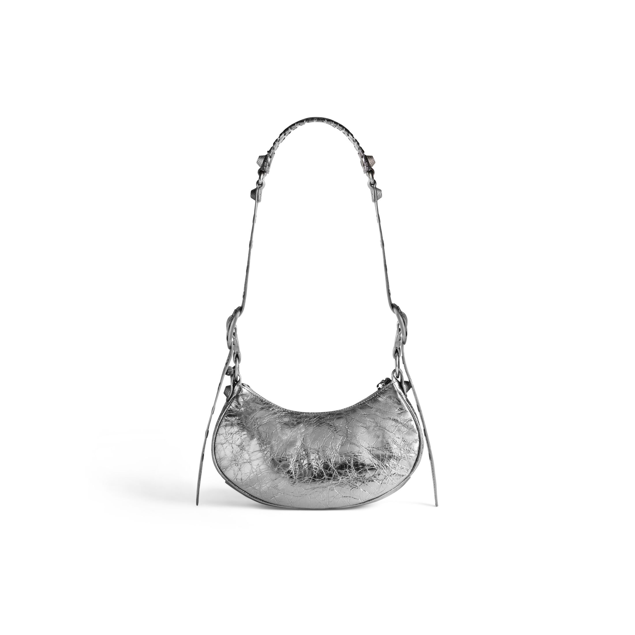 balenciaga Le Cagole Xs Shoulder Bag Metallized in Silver 6713090GT3Y8103