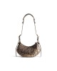 balenciaga Le Cagole Xs Shoulder Bag Metallized With Leopard Print in Brown 6713092AAV72529