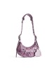 balenciaga Le Cagole Xs Shoulder Bag Metallized With Leopard Print in Pink 6713092AAV75651