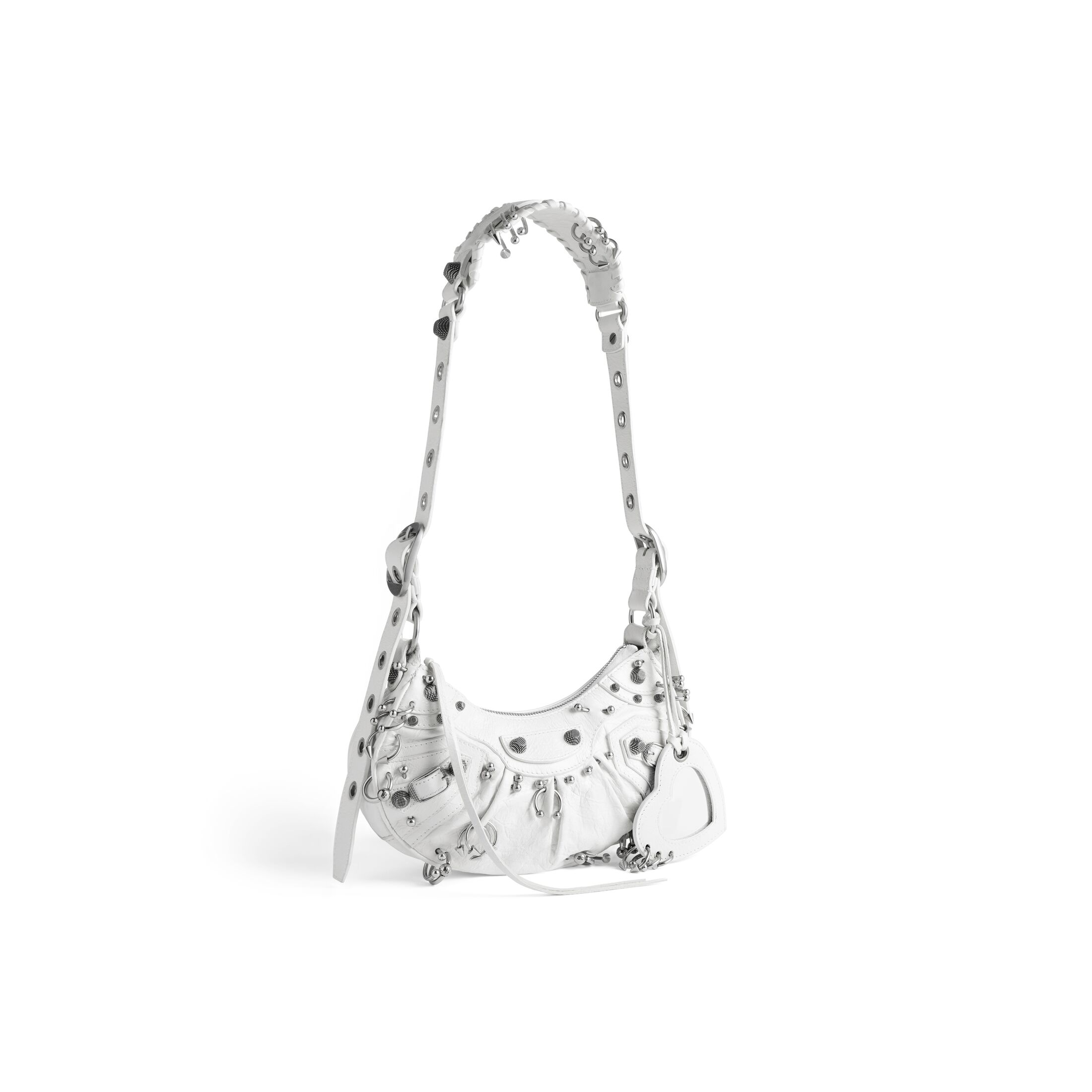 balenciaga Le Cagole Xs Shoulder Bag With Piercings in Optic White 671309210G89104