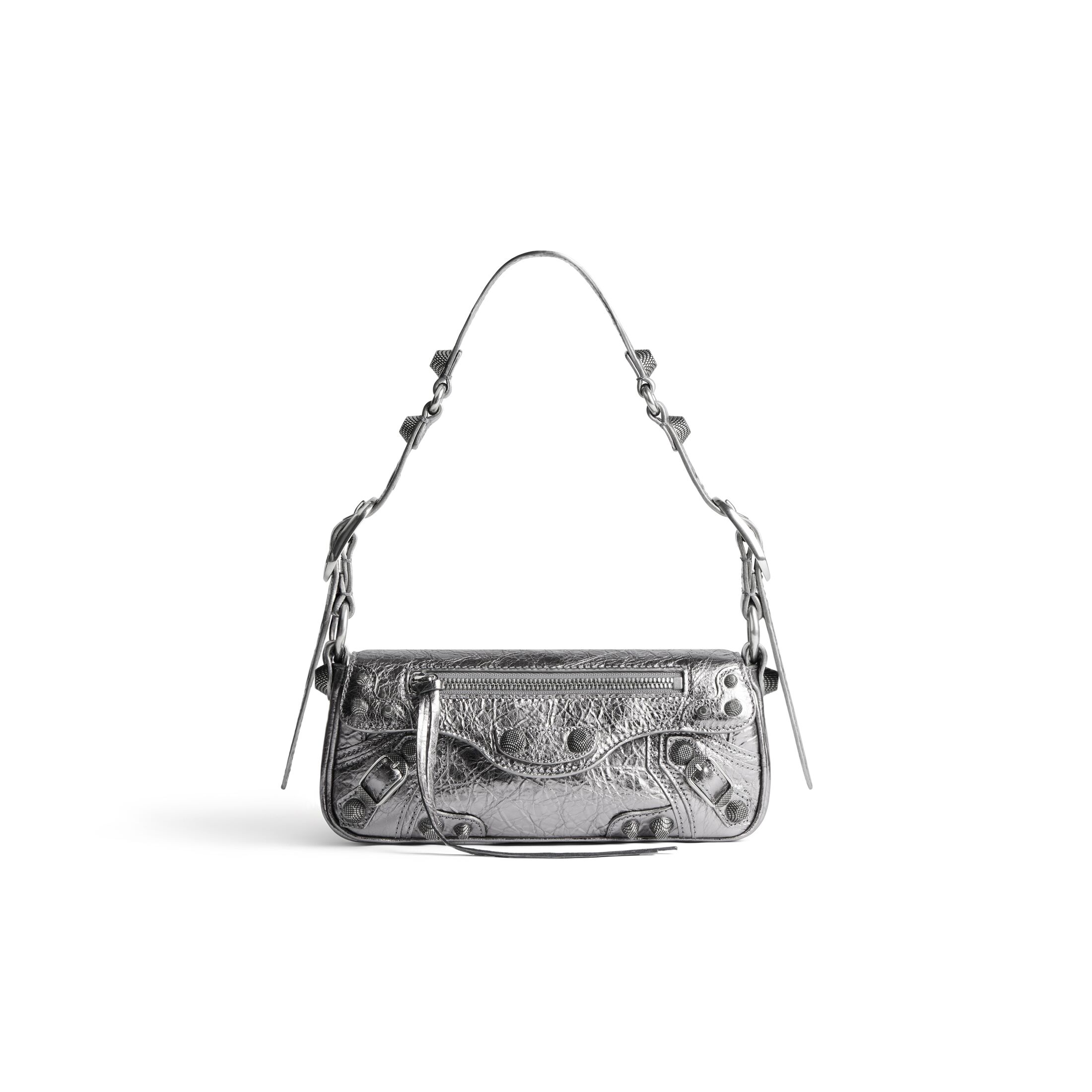 balenciaga Le Cagole Xs Sling Bag Metallized in Silver 7716700GT3Y8103