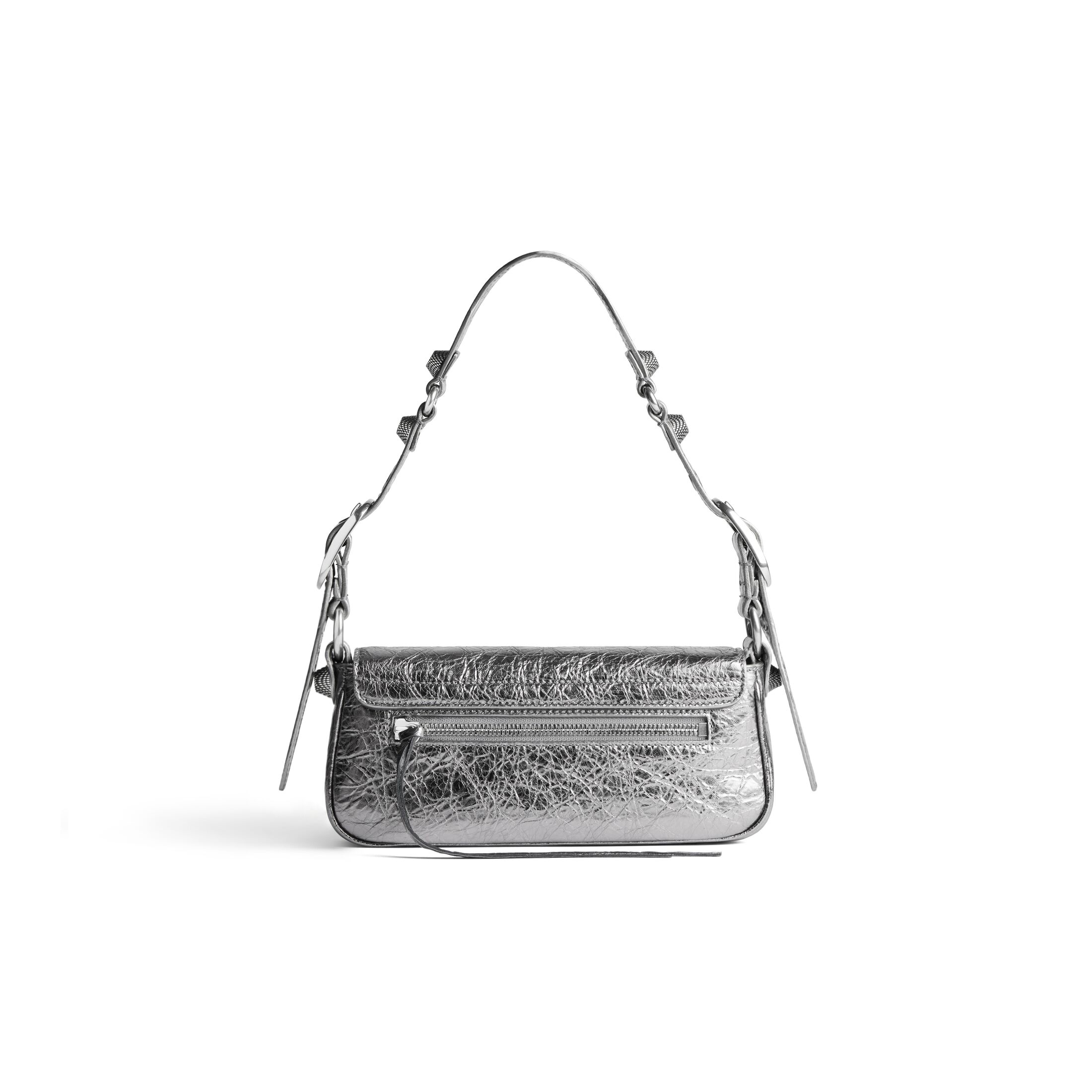 balenciaga Le Cagole Xs Sling Bag Metallized in Silver 7716700GT3Y8103