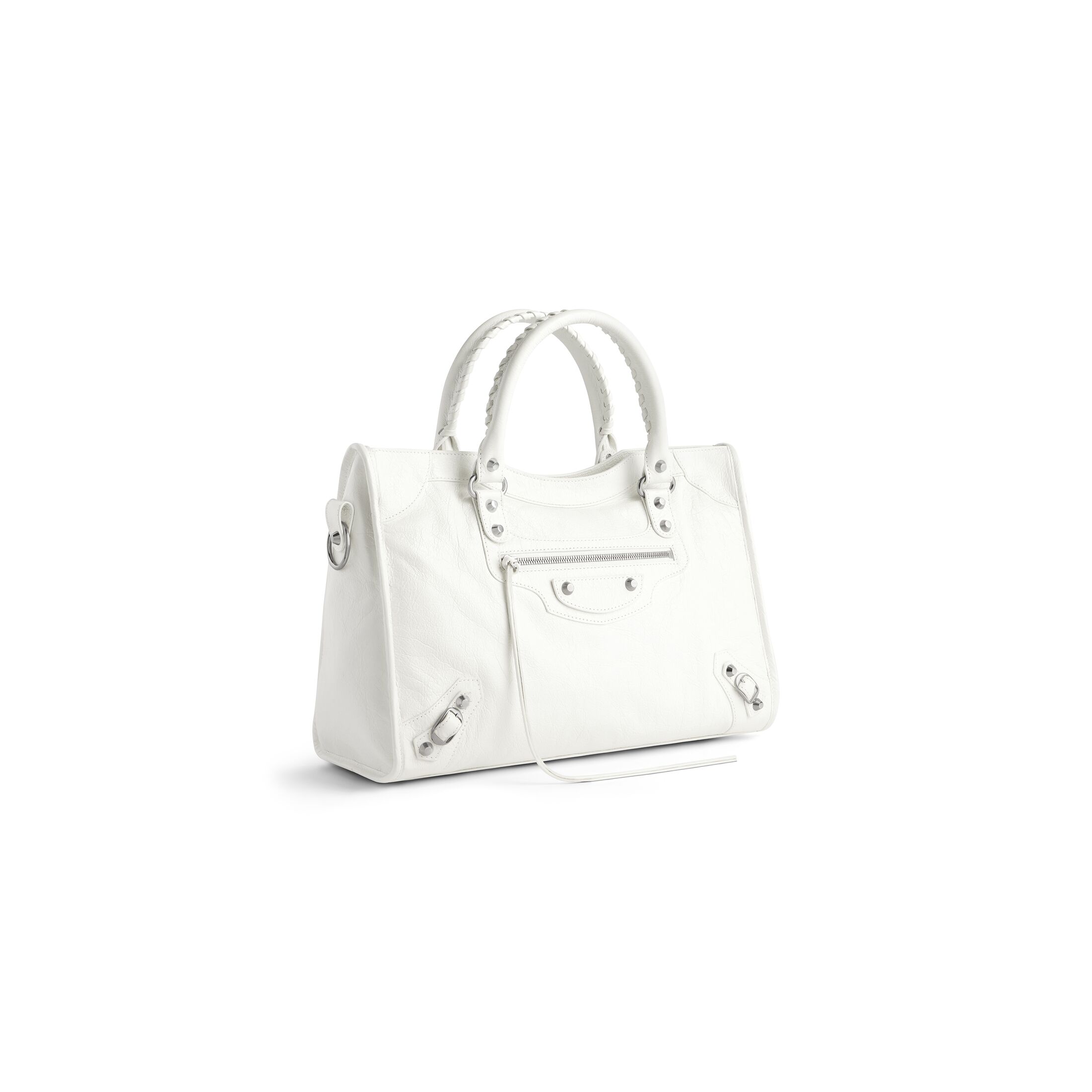 balenciaga Le City Medium Bag in White 7977862AA9S9104