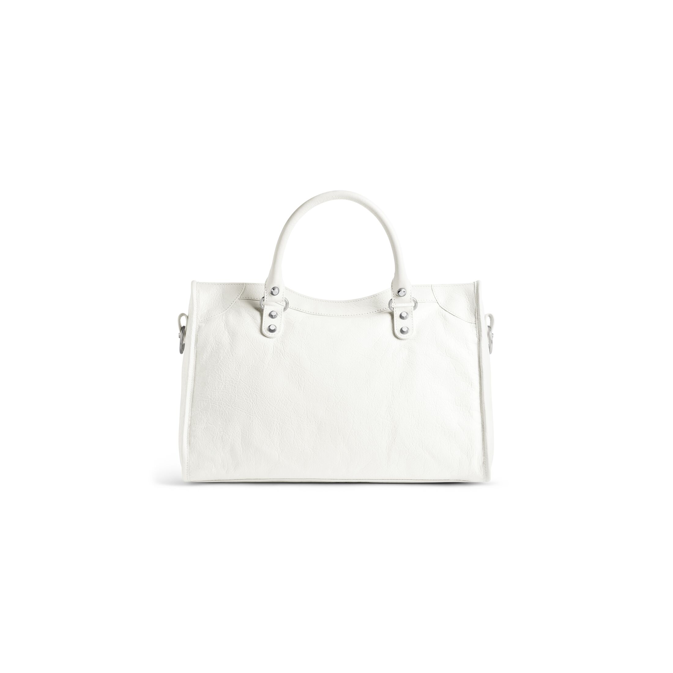 balenciaga Le City Medium Bag in White 7977862AA9S9104