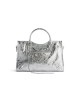 balenciaga Le City Medium Bag Metallized in Silver 7977862AA9R8122