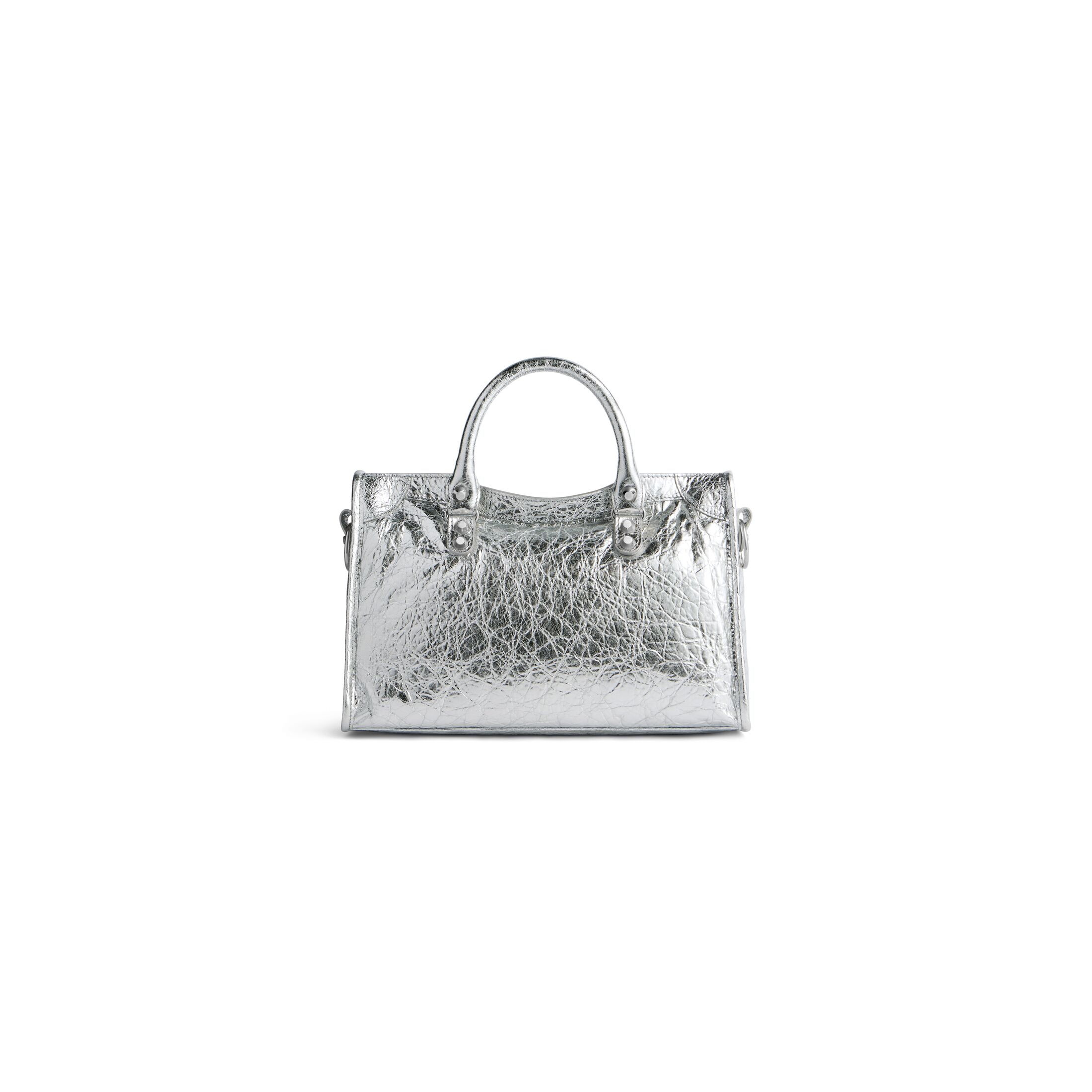 balenciaga Le City Small Bag Metallized in Silver 7977892AA9R8122